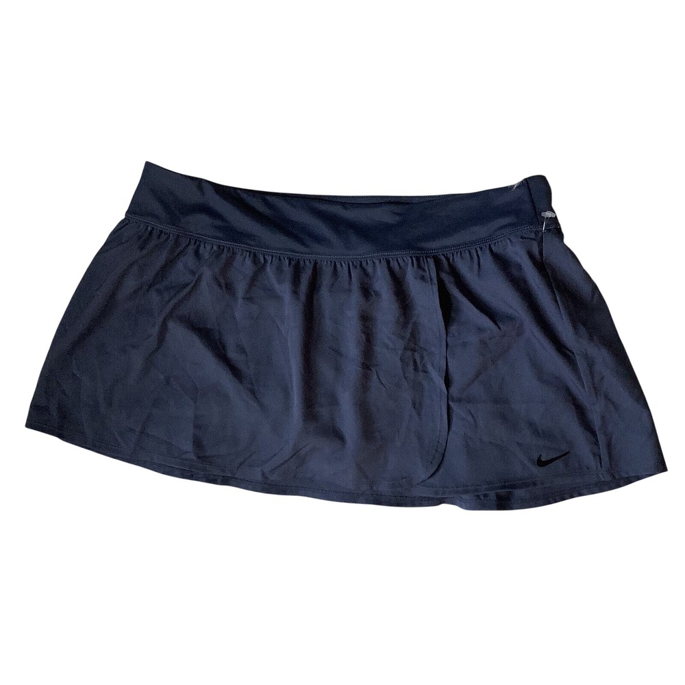 Nike Navy Blue Active Skort Womens 1X Back Zip Pocket NESS8341 Athletic Skirt‎